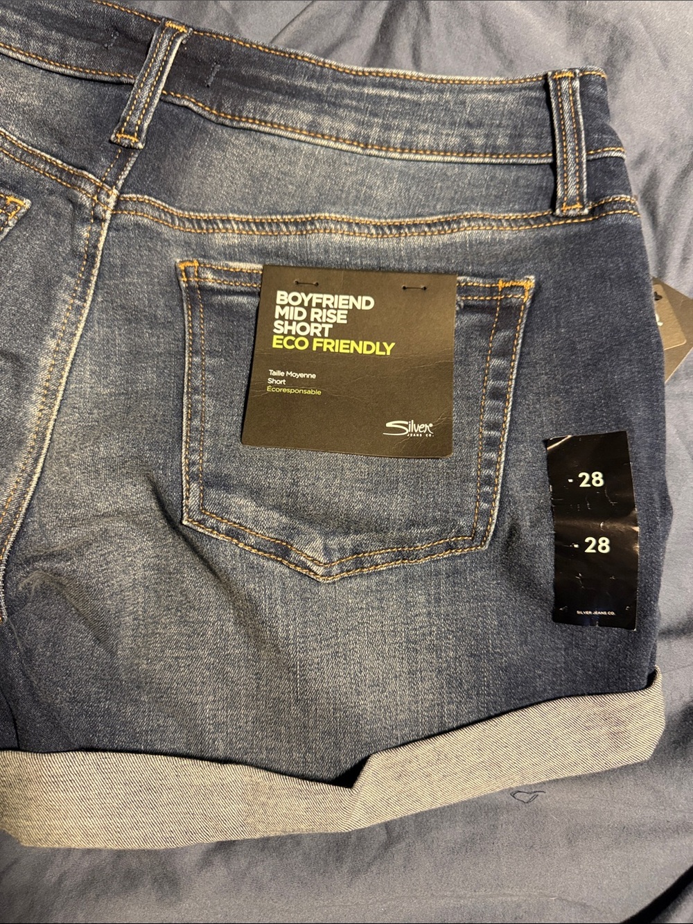 Silver Boyfriend Mid-rise Denim Rolled-Hem Women's Shorts - Picture 6 of 6